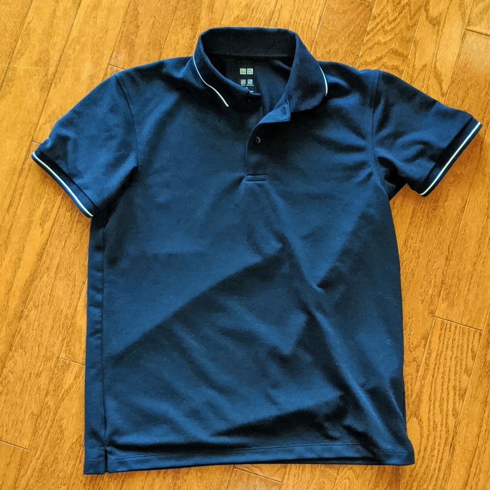Uniqlo dry-ex polo navy blue small